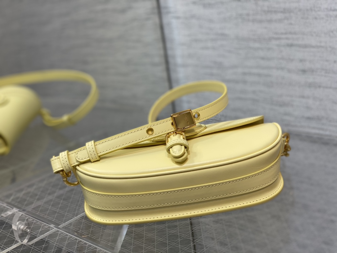 Dior Bobby East-West Bag Light Yellow Box Calfskin