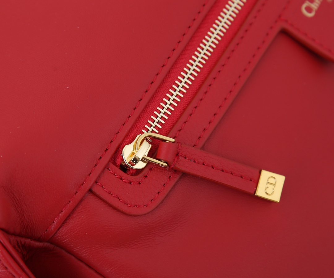 Dior Caro Bag Supple Cannage Calfskin Red 25.5cm