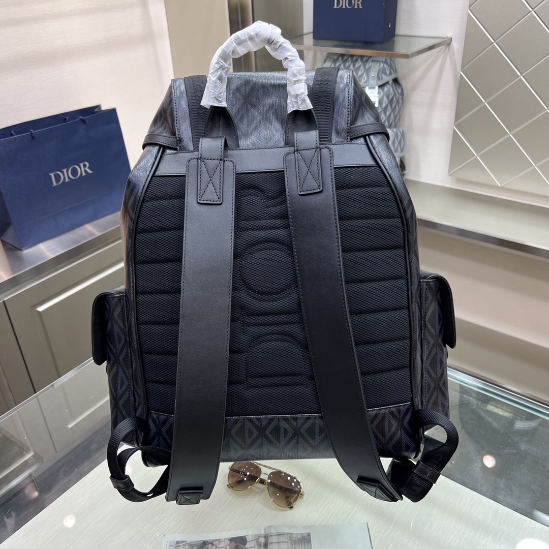 Dior Hit The Road Backpack Dior Black CD Diamond Canvas