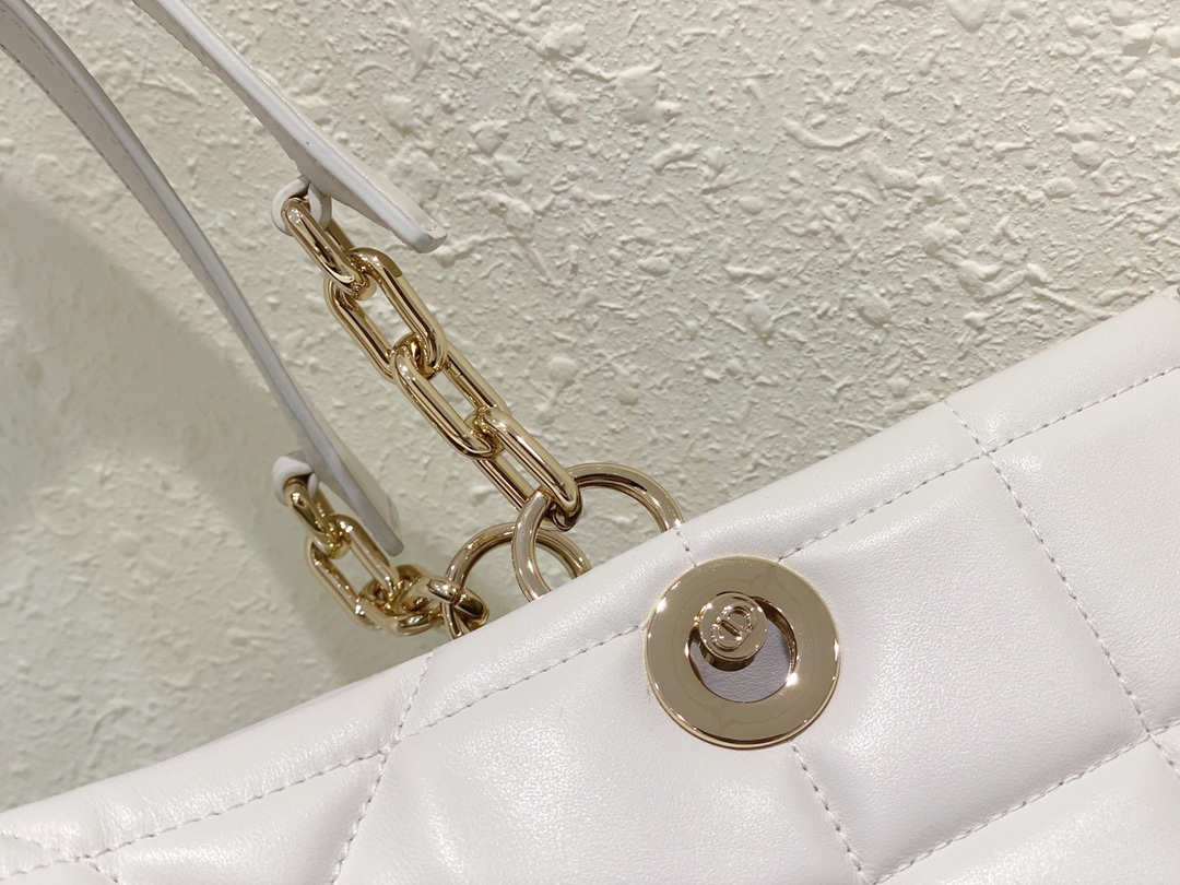 Dior Large Essential Tote Bag White Archicannage Calfskin