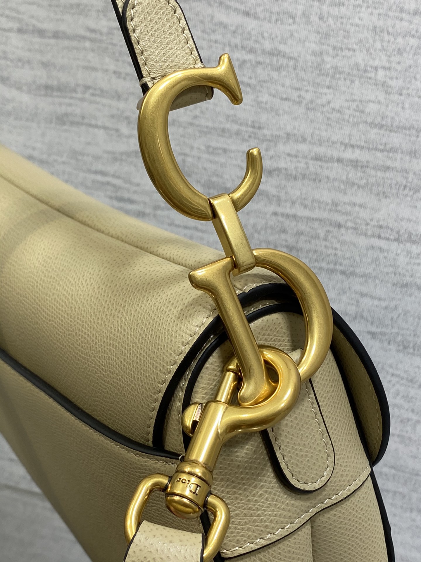 Dior Large Saddle Bag in Apricot Calfskin