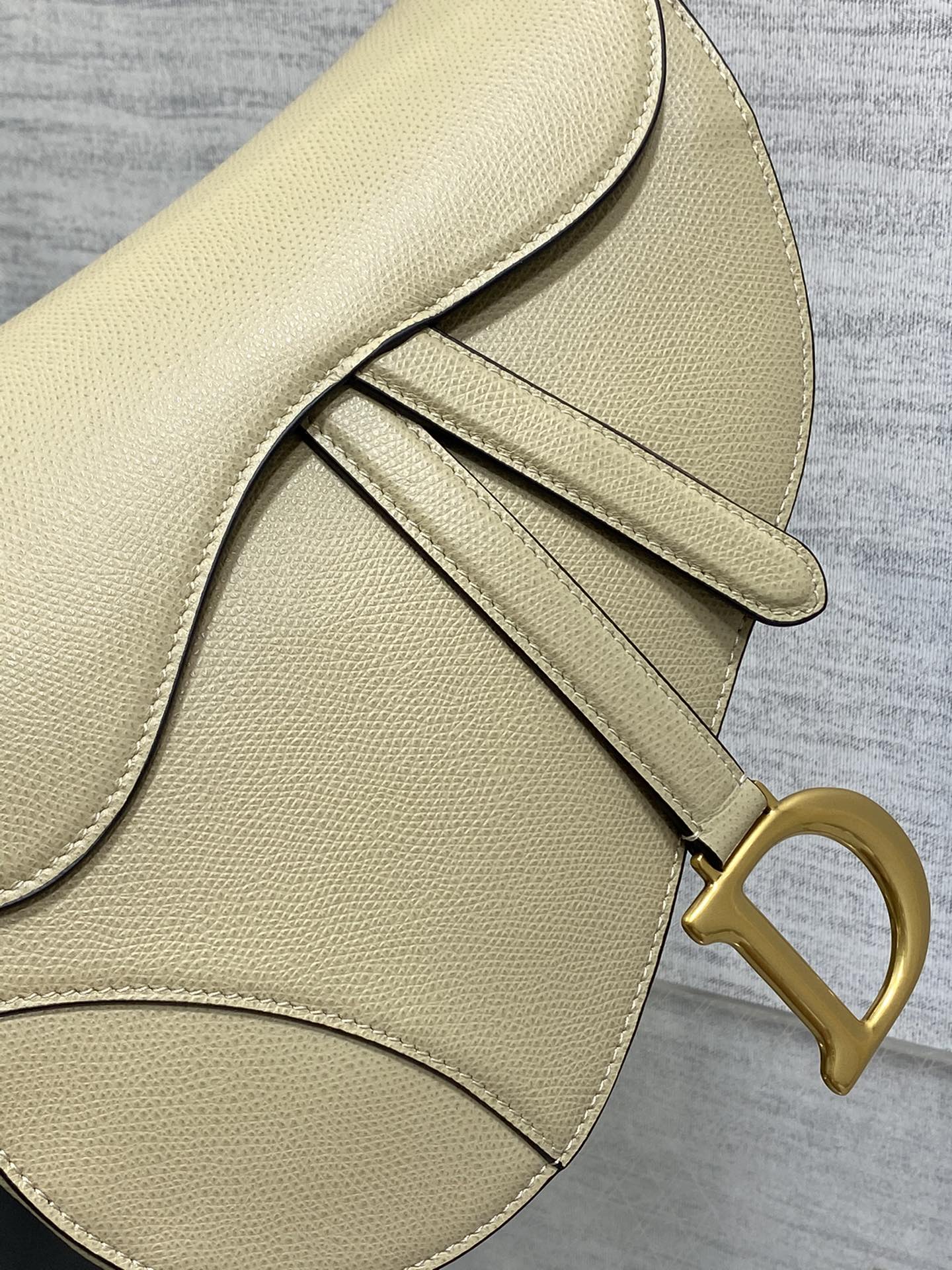 Dior Large Saddle Bag in Apricot Calfskin