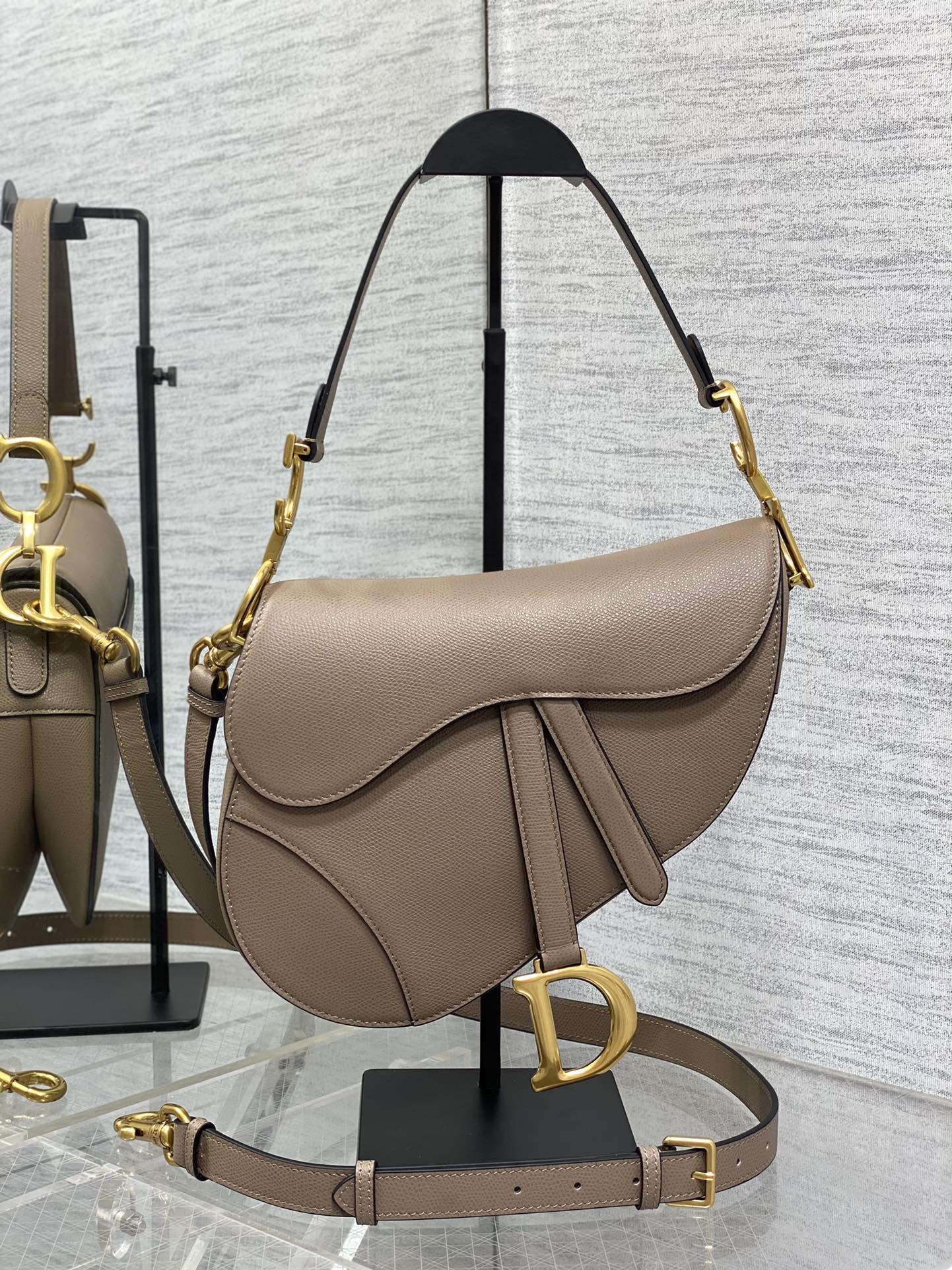 Dior Large Saddle Bag in Brown Calfskin