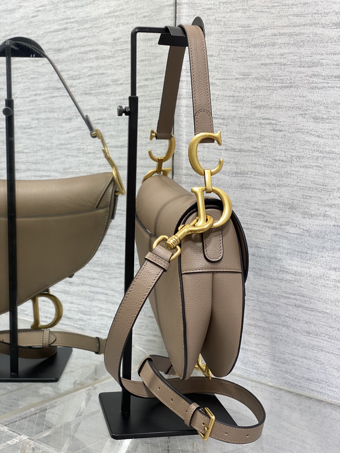 Dior Large Saddle Bag in Brown Calfskin