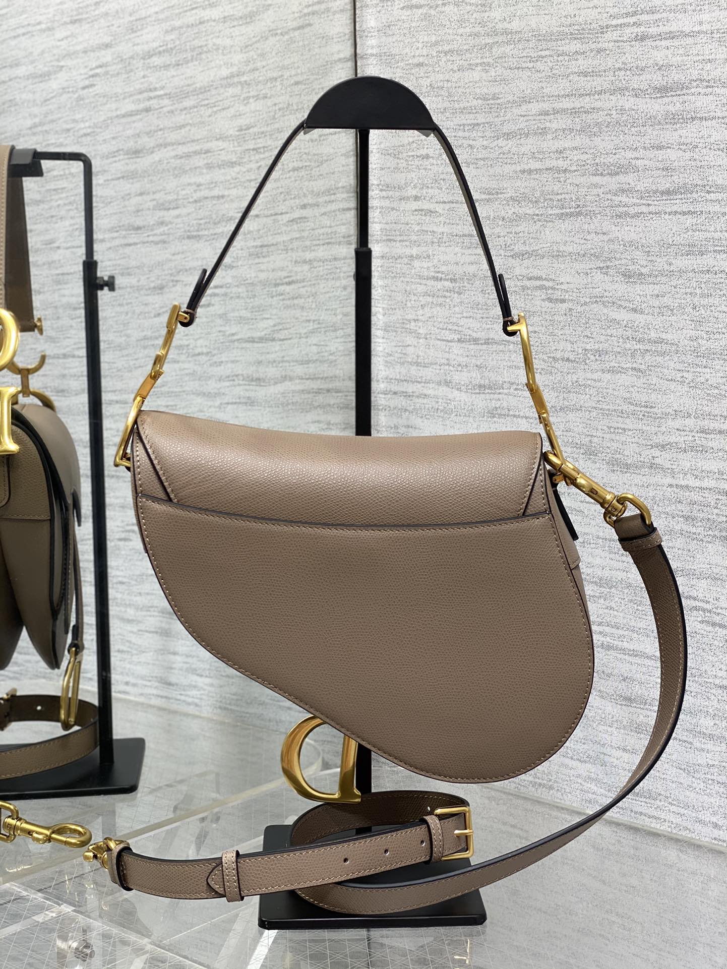 Dior Large Saddle Bag in Brown Calfskin