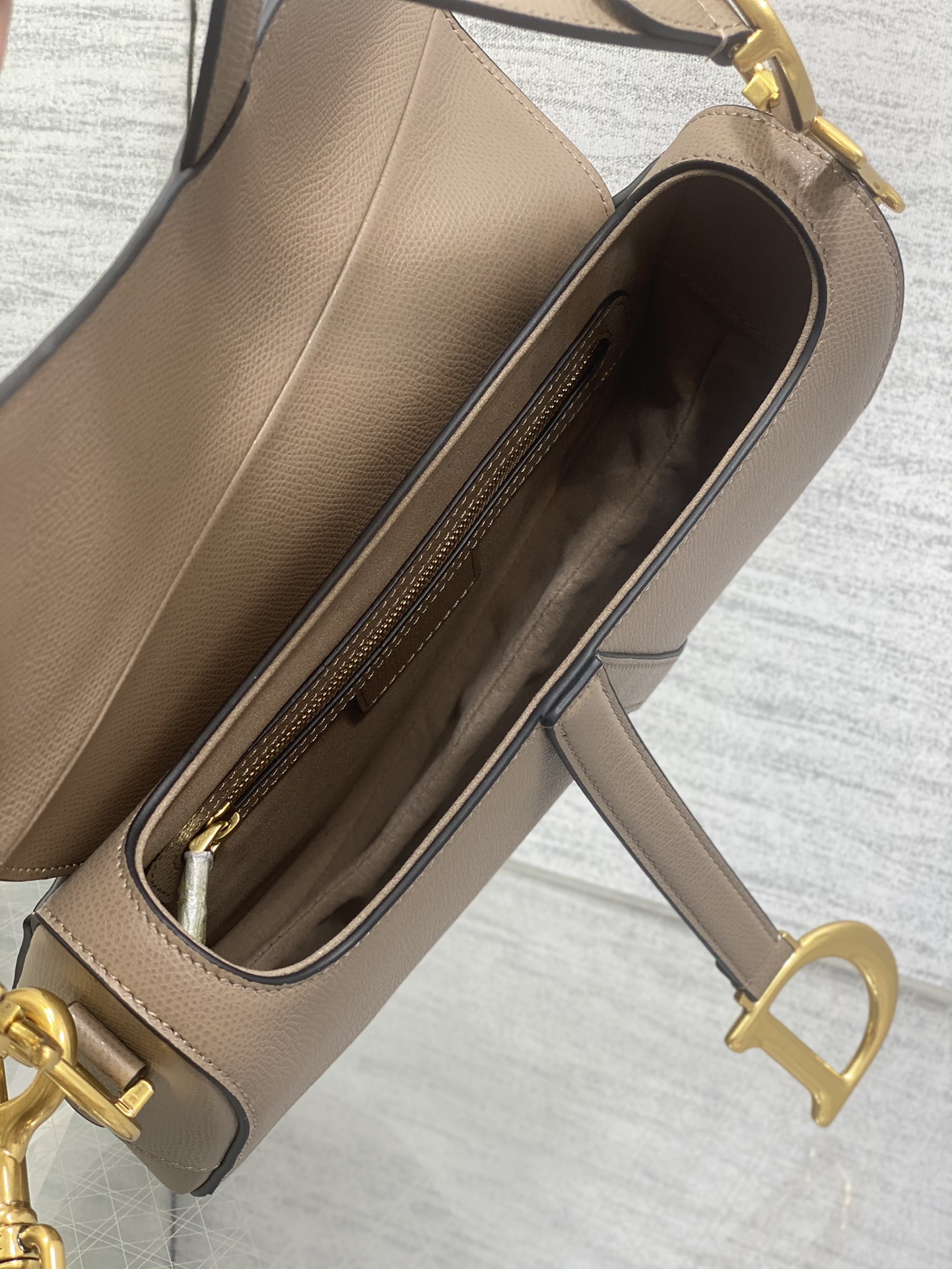 Dior Large Saddle Bag in Brown Calfskin