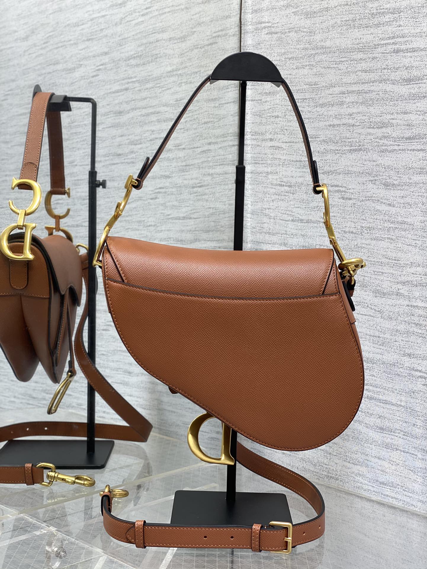 Dior Large Saddle Bag in Caramel Calfskin