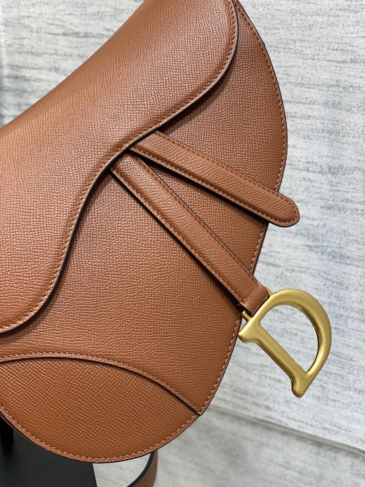 Dior Large Saddle Bag in Caramel Calfskin