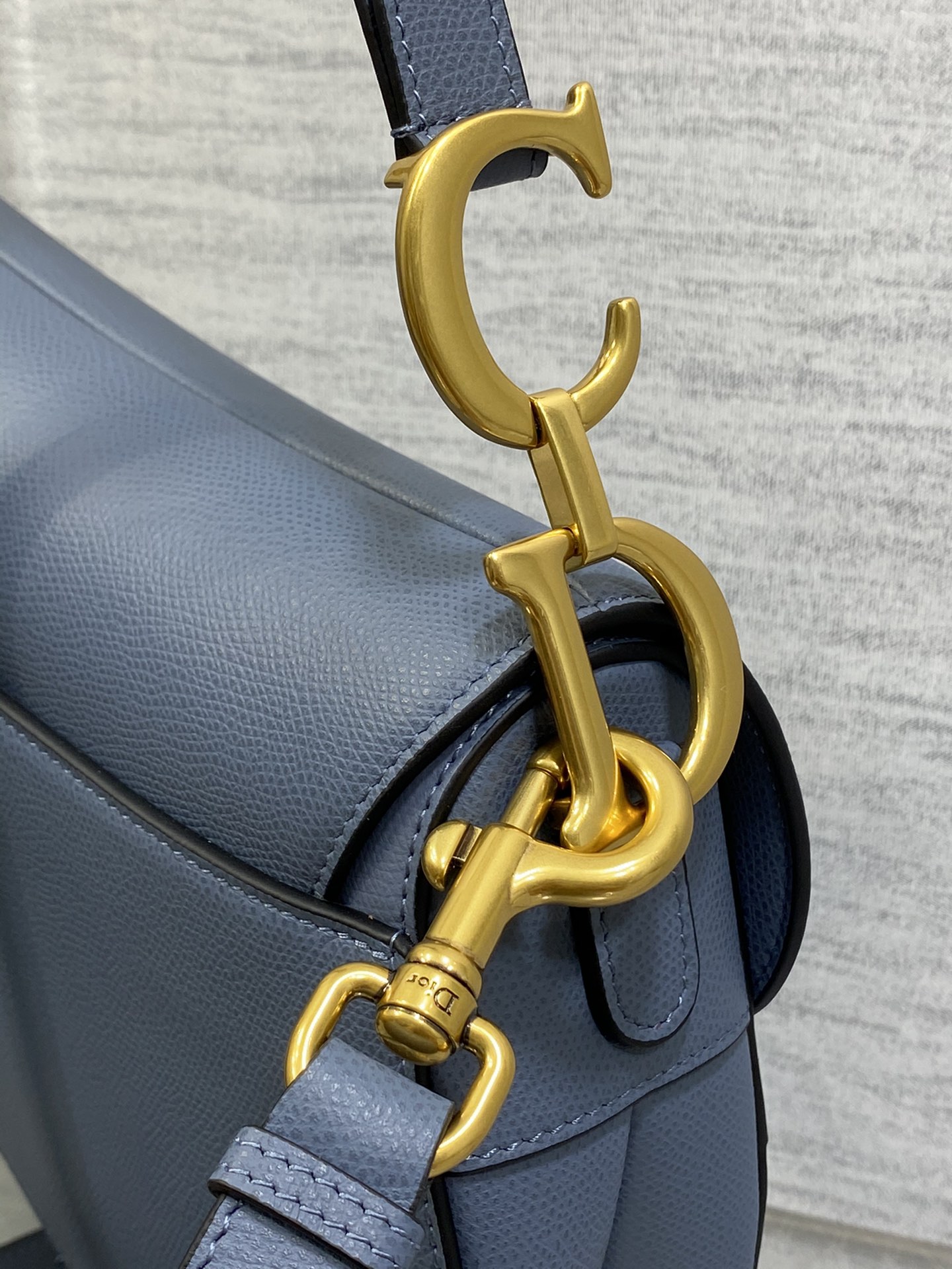 Dior Large Saddle Bag in Denim Blue Calfskin