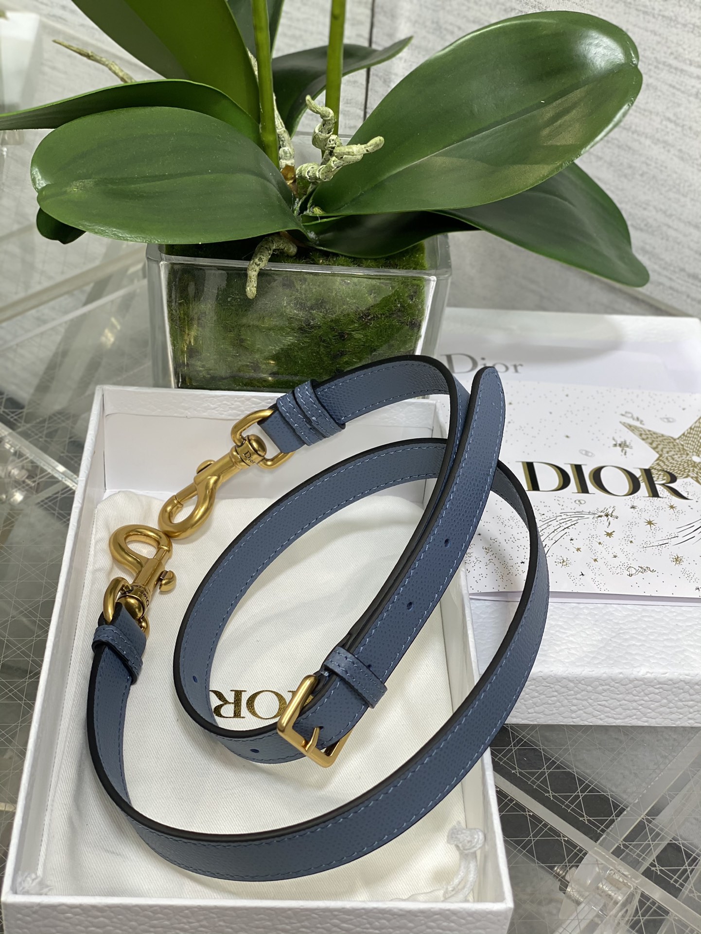 Dior Large Saddle Bag in Denim Blue Calfskin