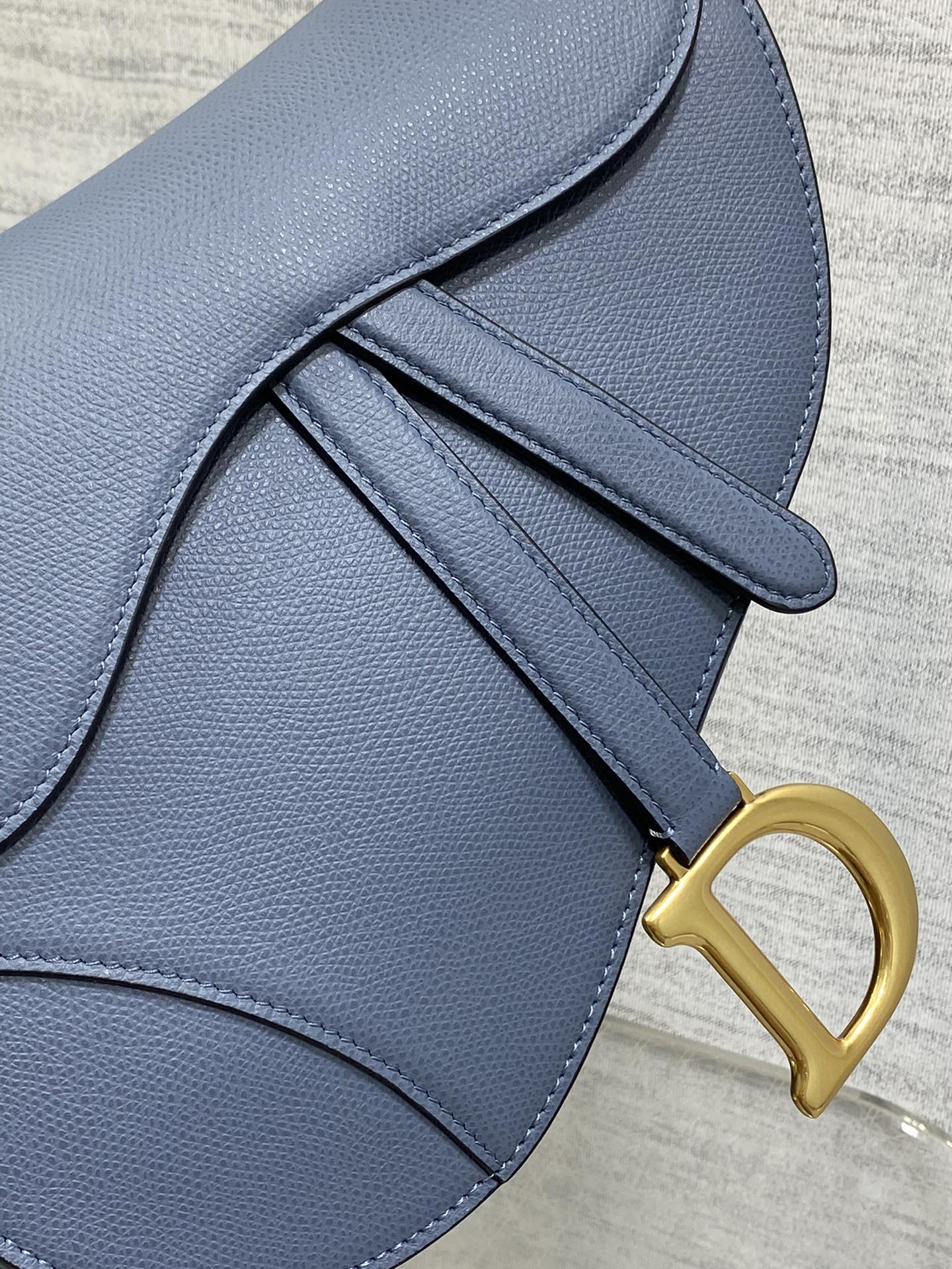 Dior Large Saddle Bag in Denim Blue Calfskin