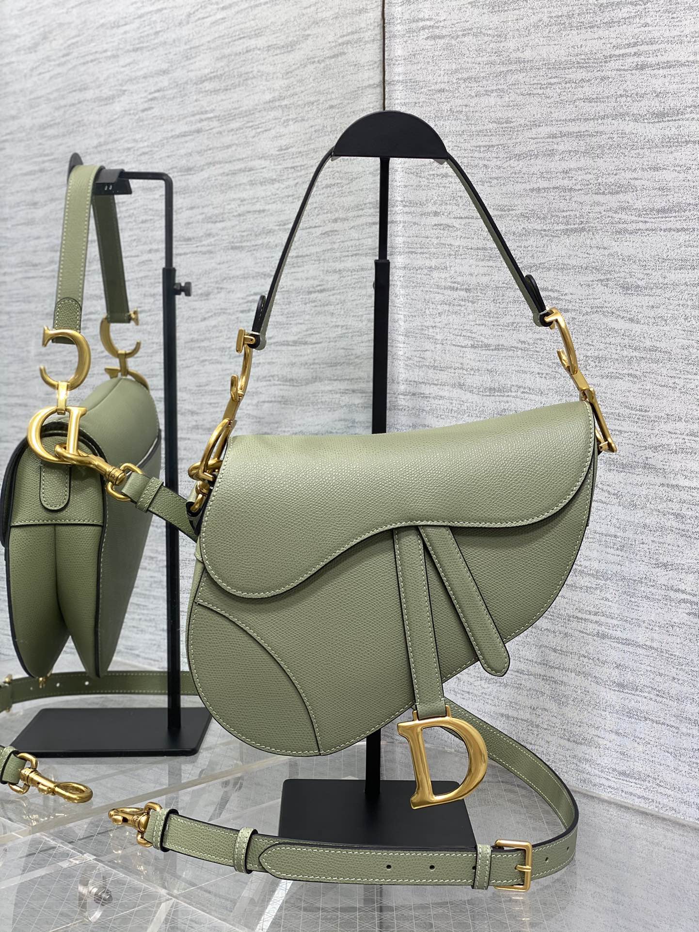 Dior Large Saddle Bag in Matcha Green Calfskin