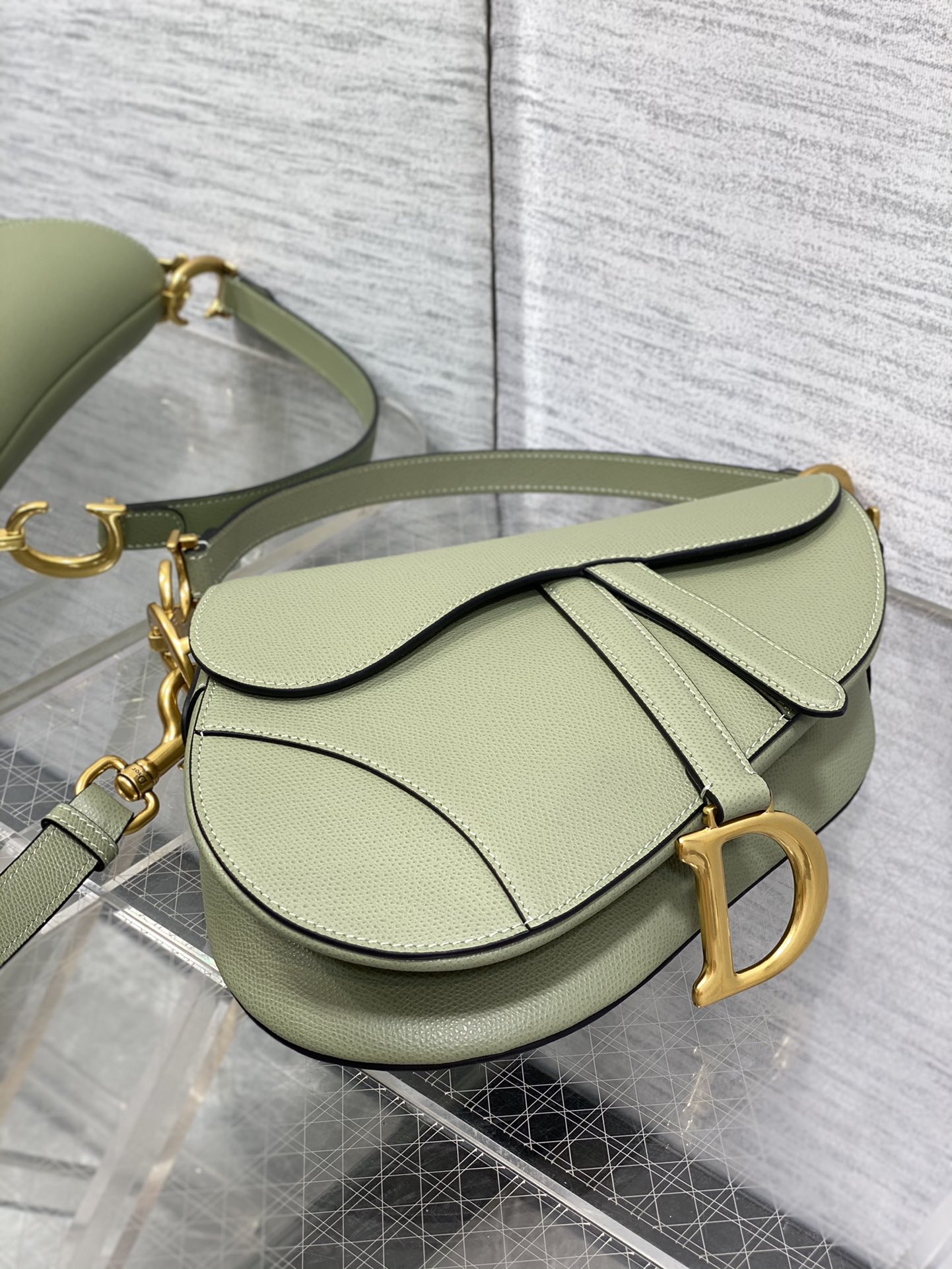 Dior Large Saddle Bag in Matcha Green Calfskin