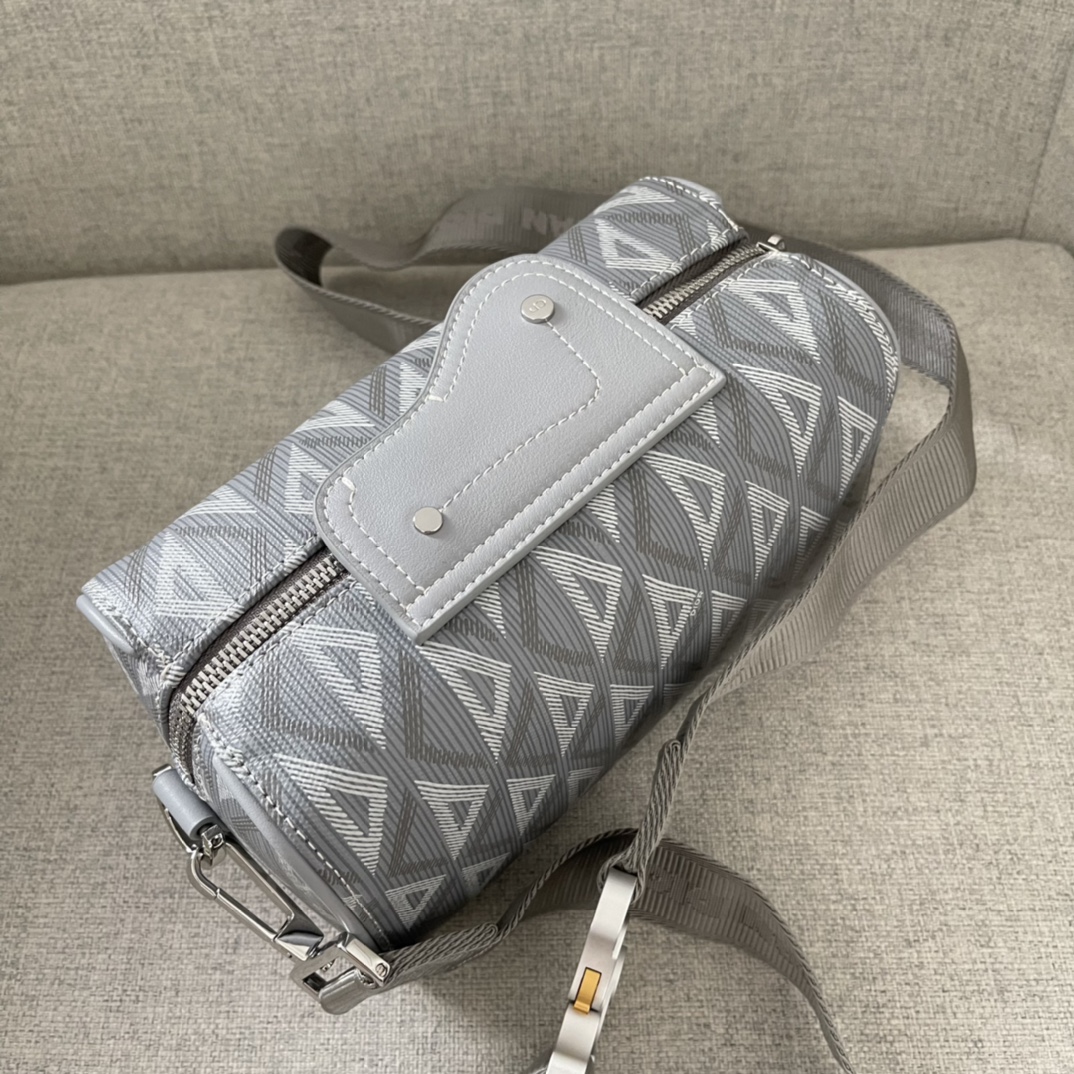 Dior Lingot 22 Bag Gray CD Diamond Canvas