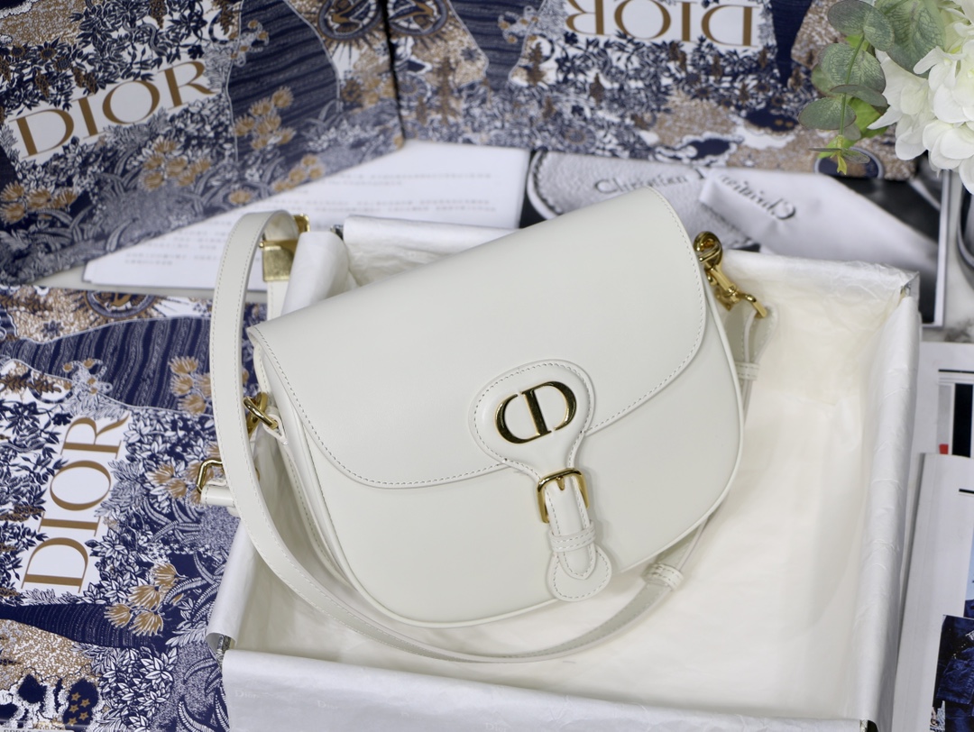 Dior Medium Bobby Bag White Box Calfskin