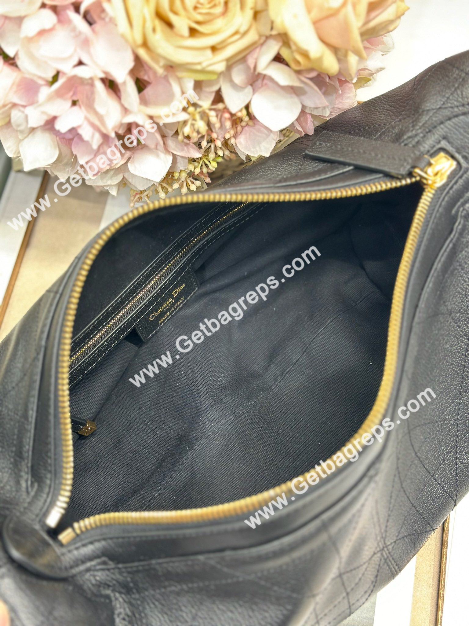 Dior Medium D-Journey Bag in Vintage Smooth Calfskin Black
