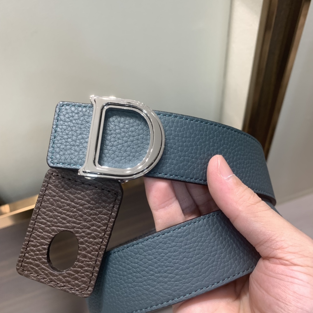 Dior Mens Leather Belt Width 3.5cm 029