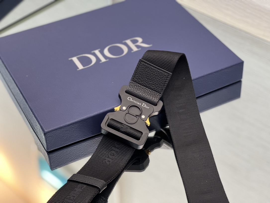 Dior Mens Saddle Bag Navy Beige and Black Dior Oblique Jacquard