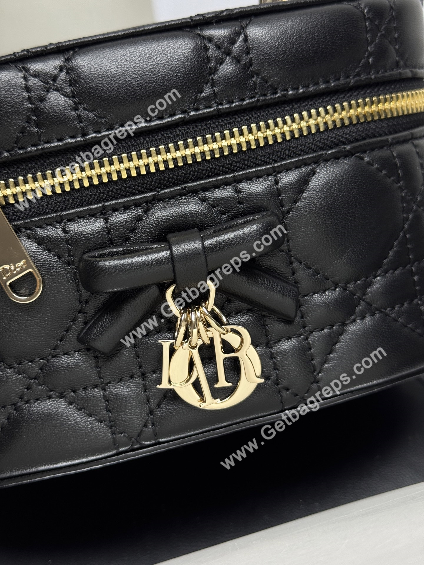 Dior Mini Vanity Cannage Lambski Black