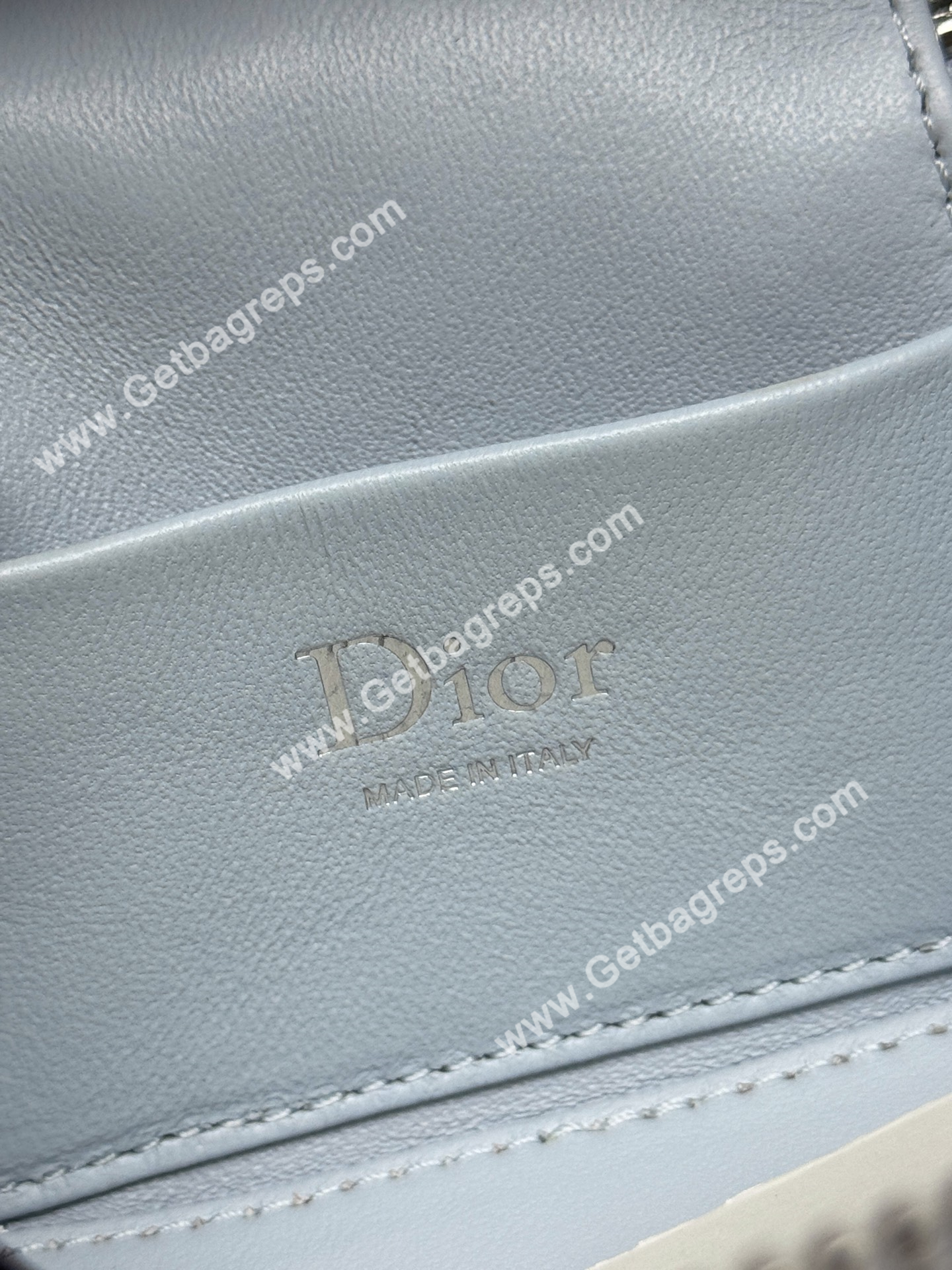 Dior Mini Vanity Cannage Lambski Blue
