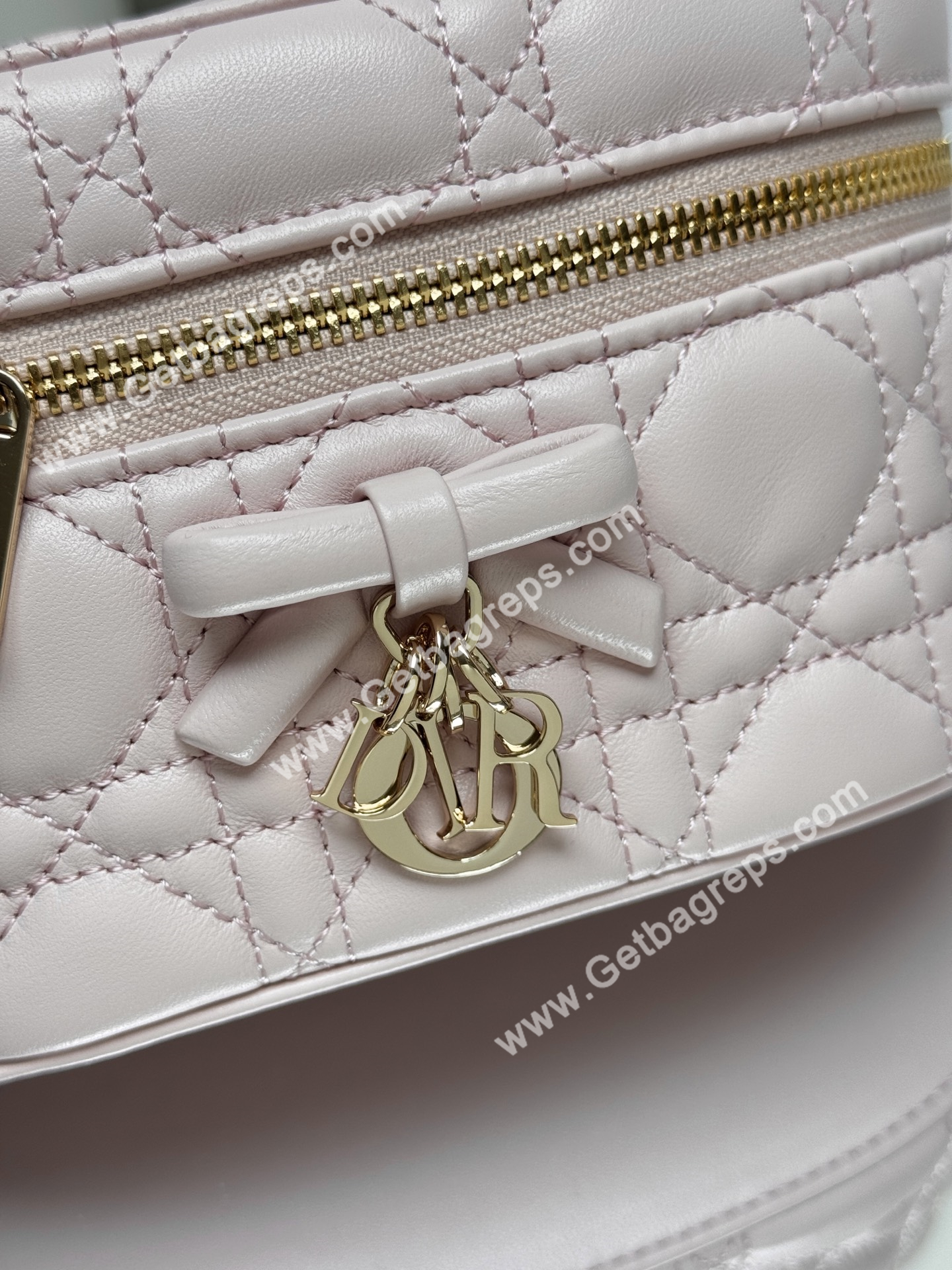 Dior Mini Vanity Cannage Lambski Pink