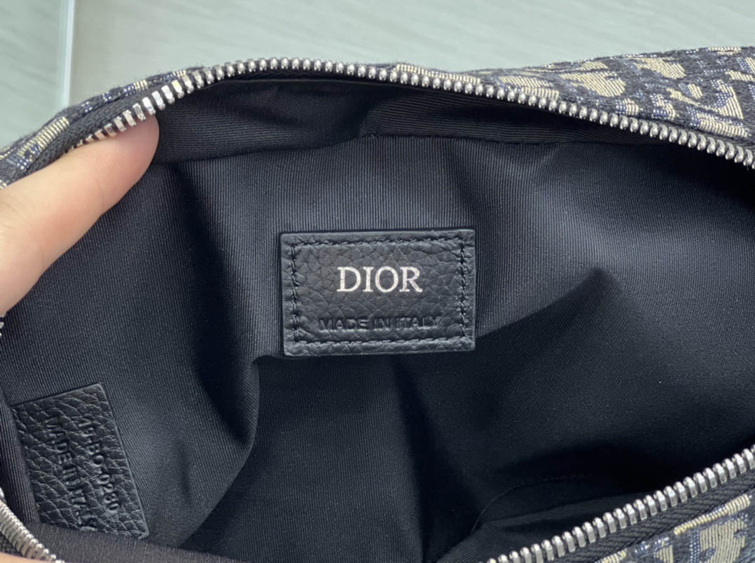 Dior Safari Bag With Strap Beige and Black Dior Oblique Jacquard