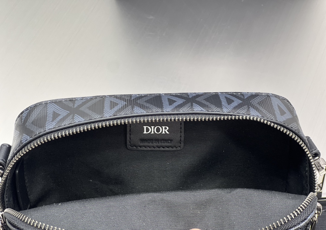 Dior Safari Bag With Strap Gray Dior Gray CD Diamond Canvas