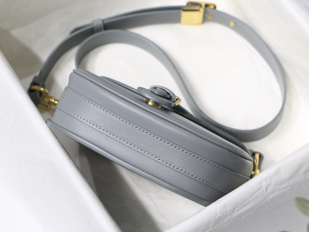 Dior Small Bobby Bag Gray Box Calfskin