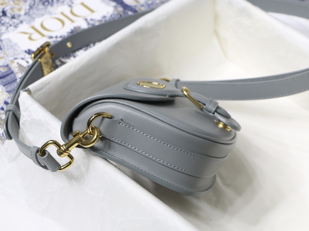 Dior Small Bobby Bag Gray Box Calfskin