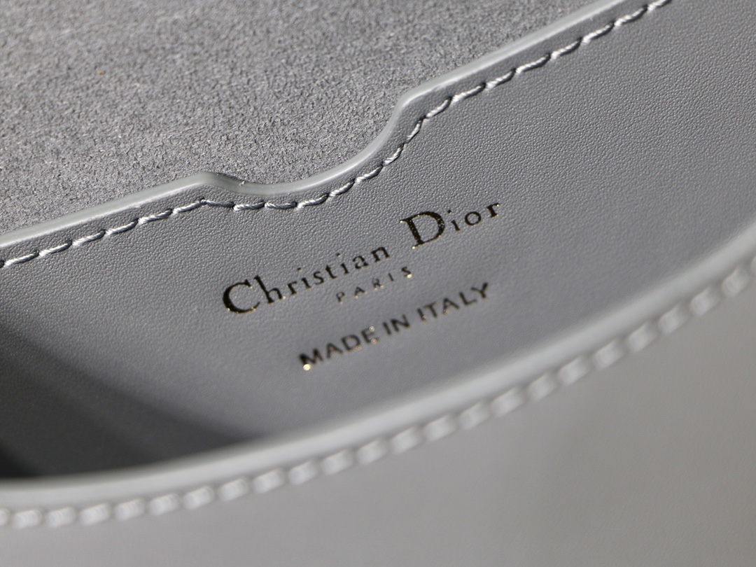 Dior Small Bobby Bag Gray Box Calfskin