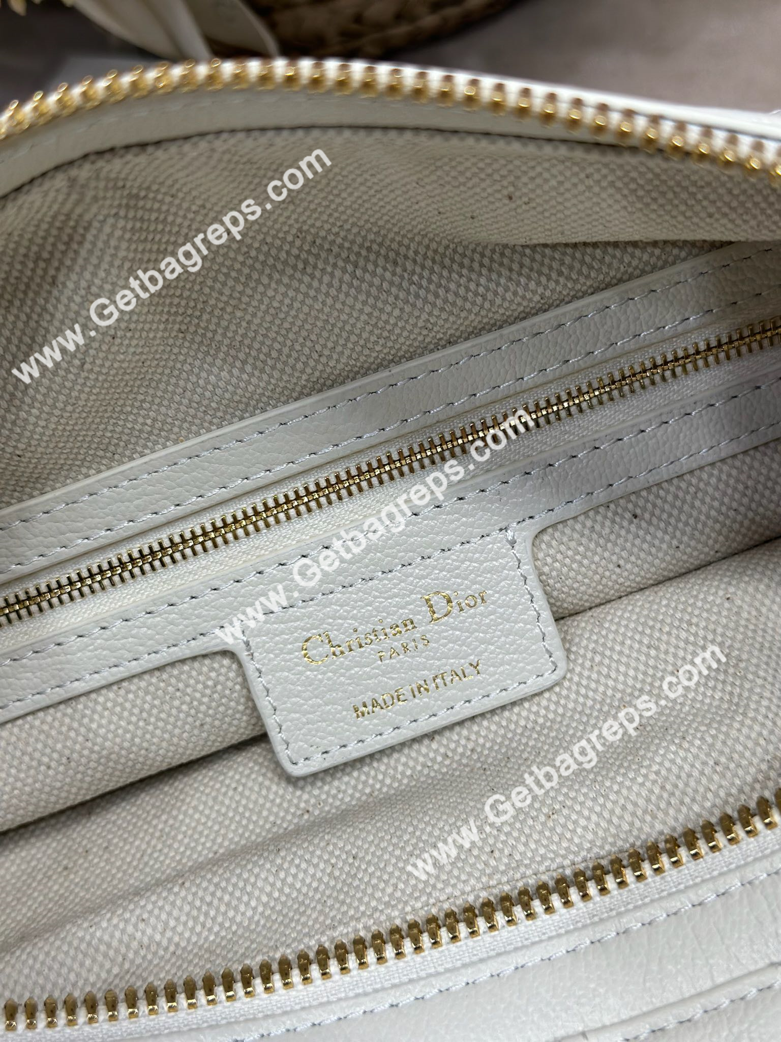 Dior Small D-Journey Bag in Vintage Smooth Calfskin White