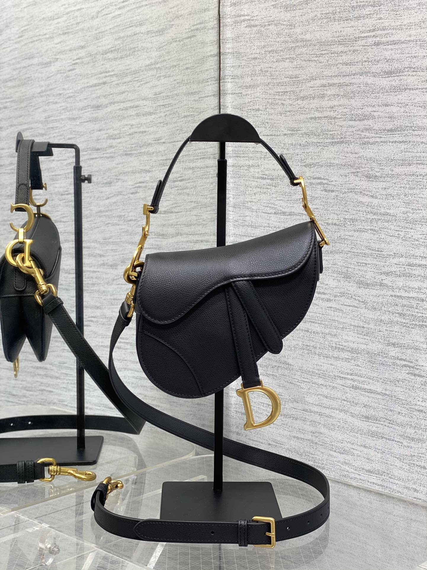 Dior Small Saddle Bag in Black-1 Calfskin