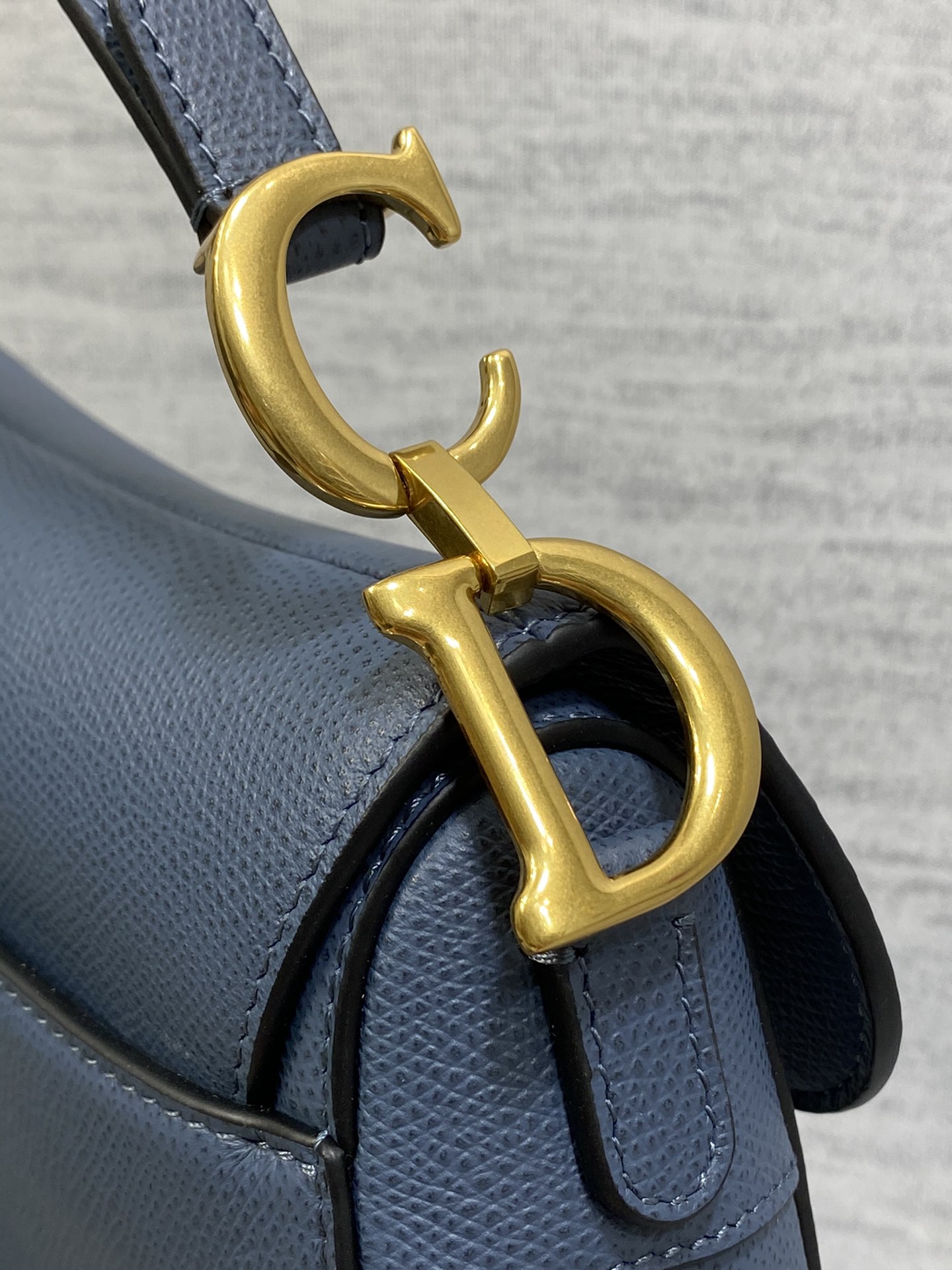 Dior Small Saddle Bag in Blue Calfskin