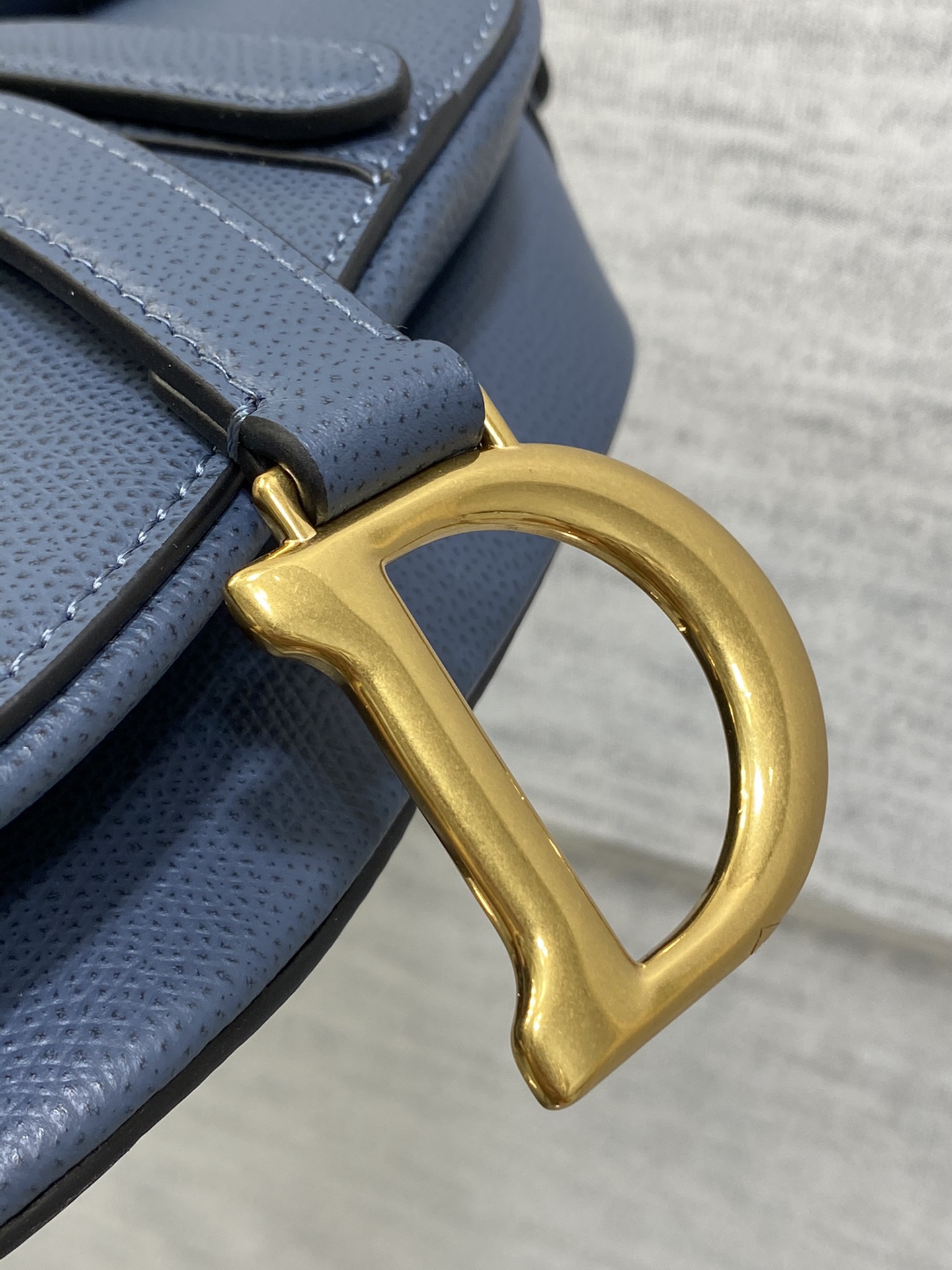 Dior Small Saddle Bag in Blue Calfskin