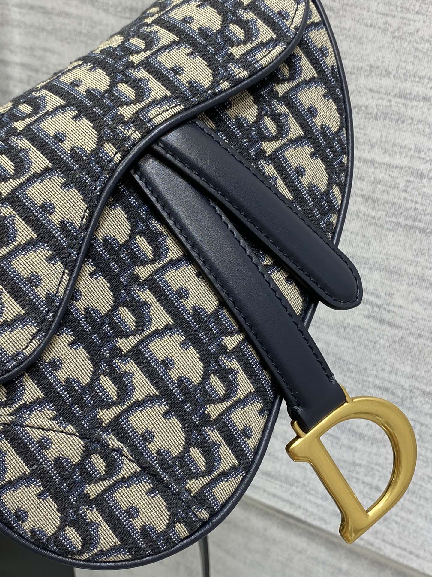 Dior Small Saddle Bag in Blue Dior Oblique Jacquard Bag