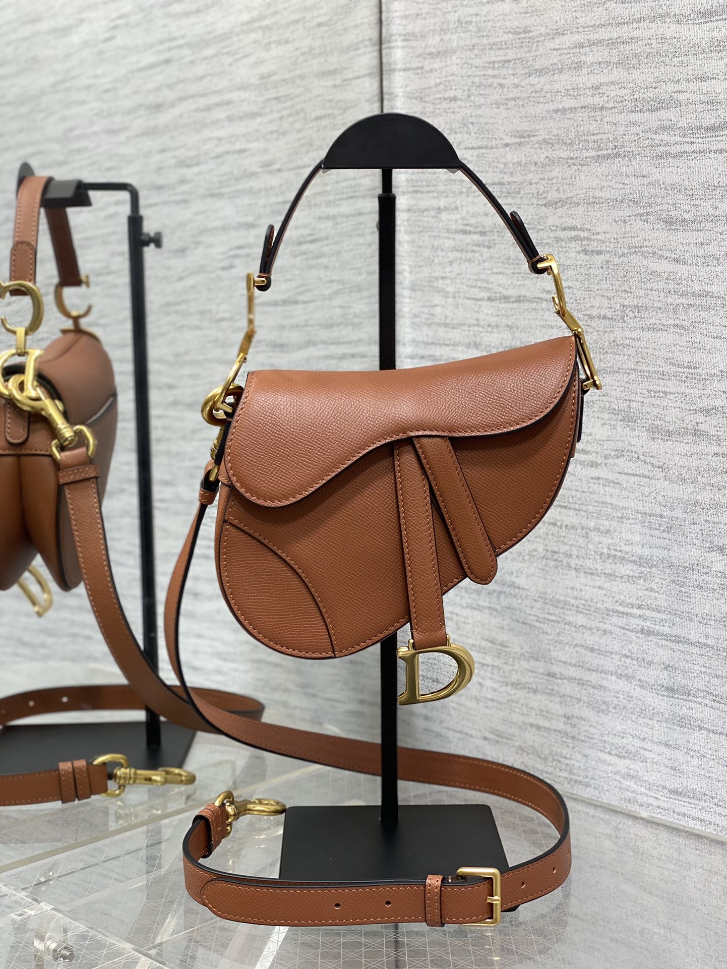 Dior Small Saddle Bag in Caramel Calfskin