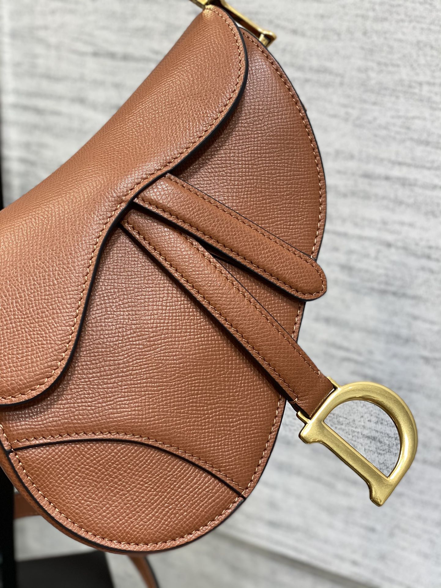 Dior Small Saddle Bag in Caramel Calfskin