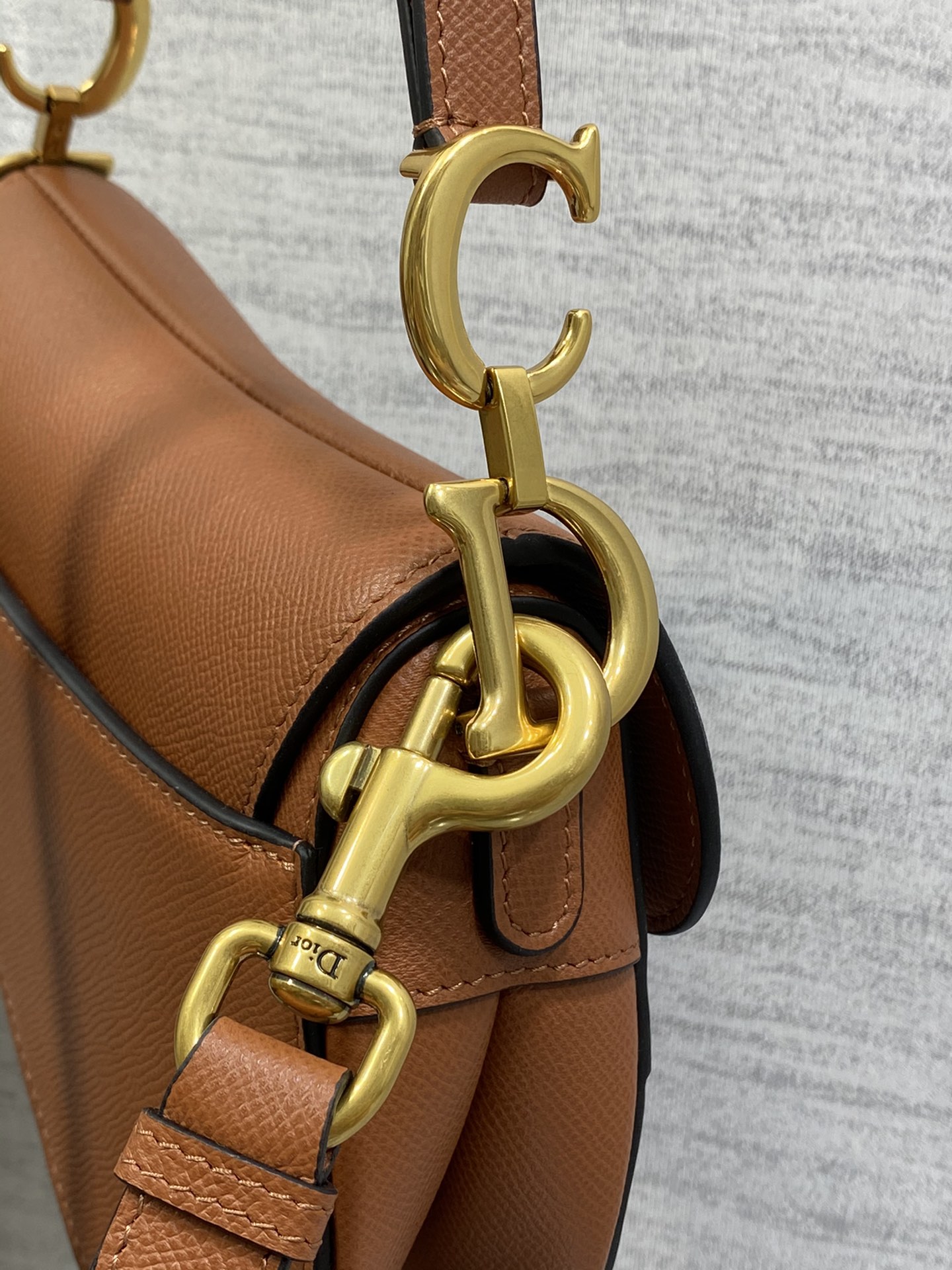 Dior Small Saddle Bag in Caramel Calfskin