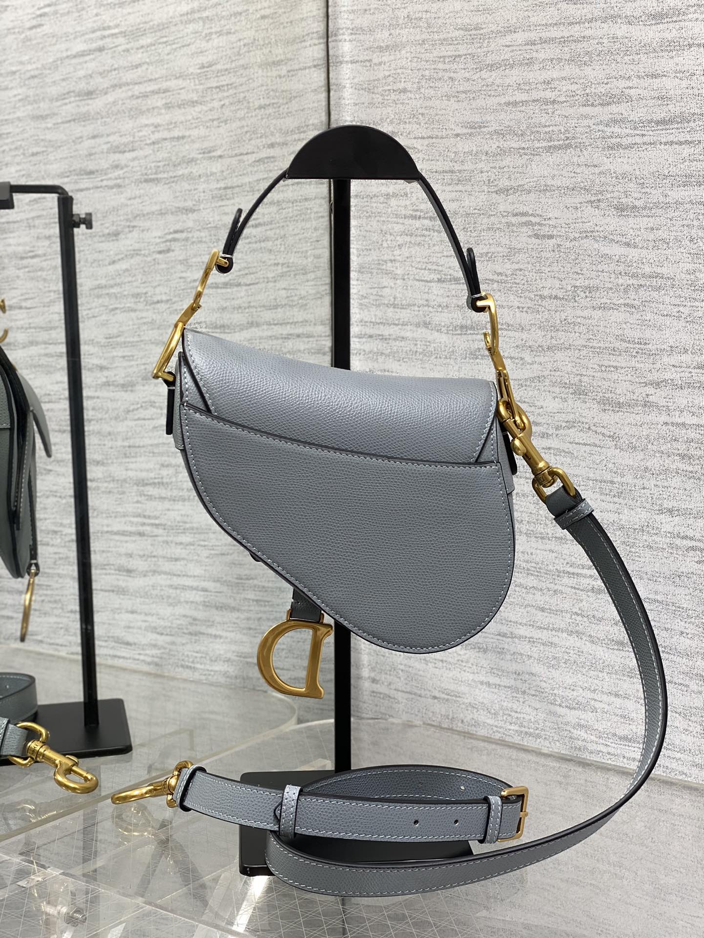 Dior Small Saddle Bag in Light Blue Calfskin