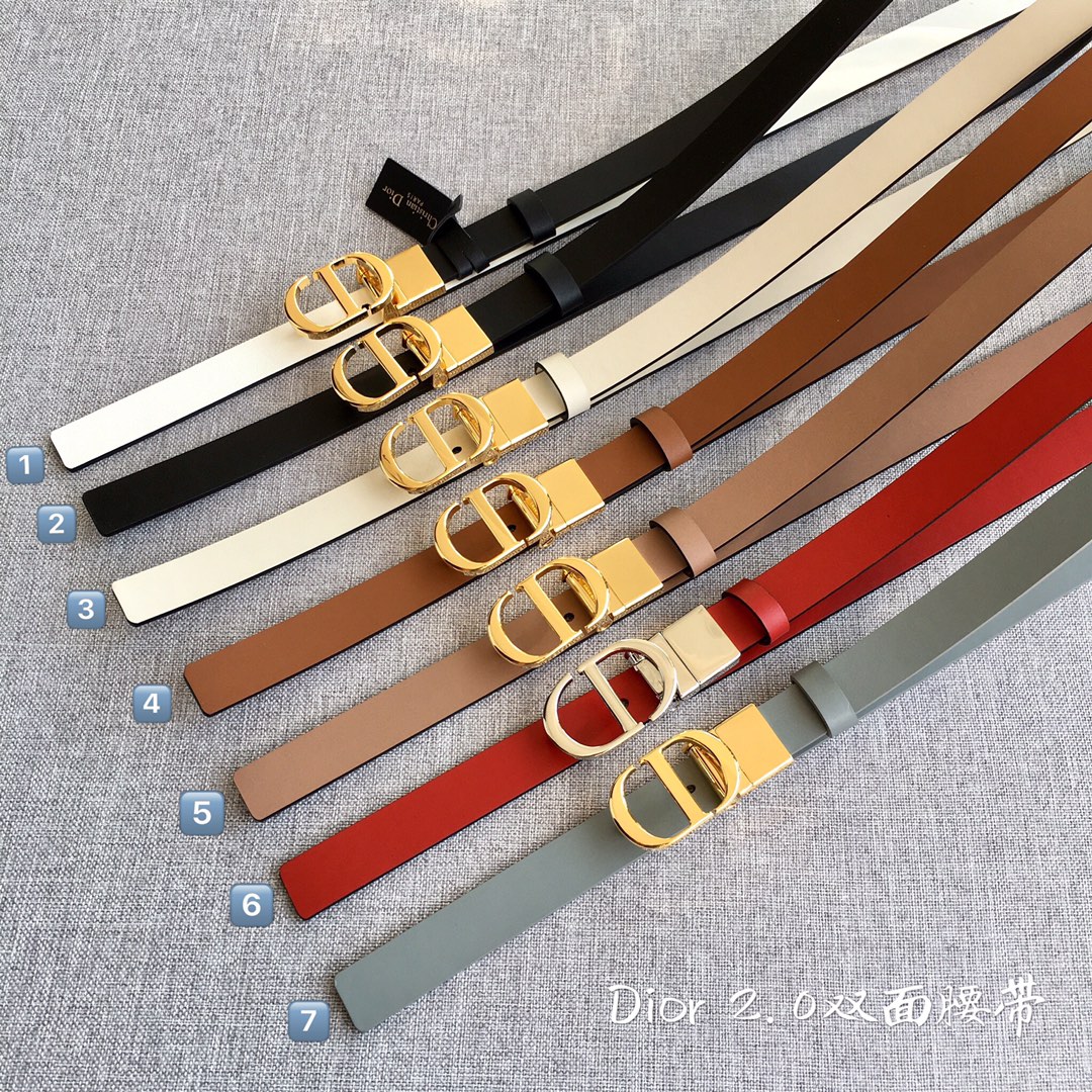 Dior Women Leather Belt Width 2.0cm 045