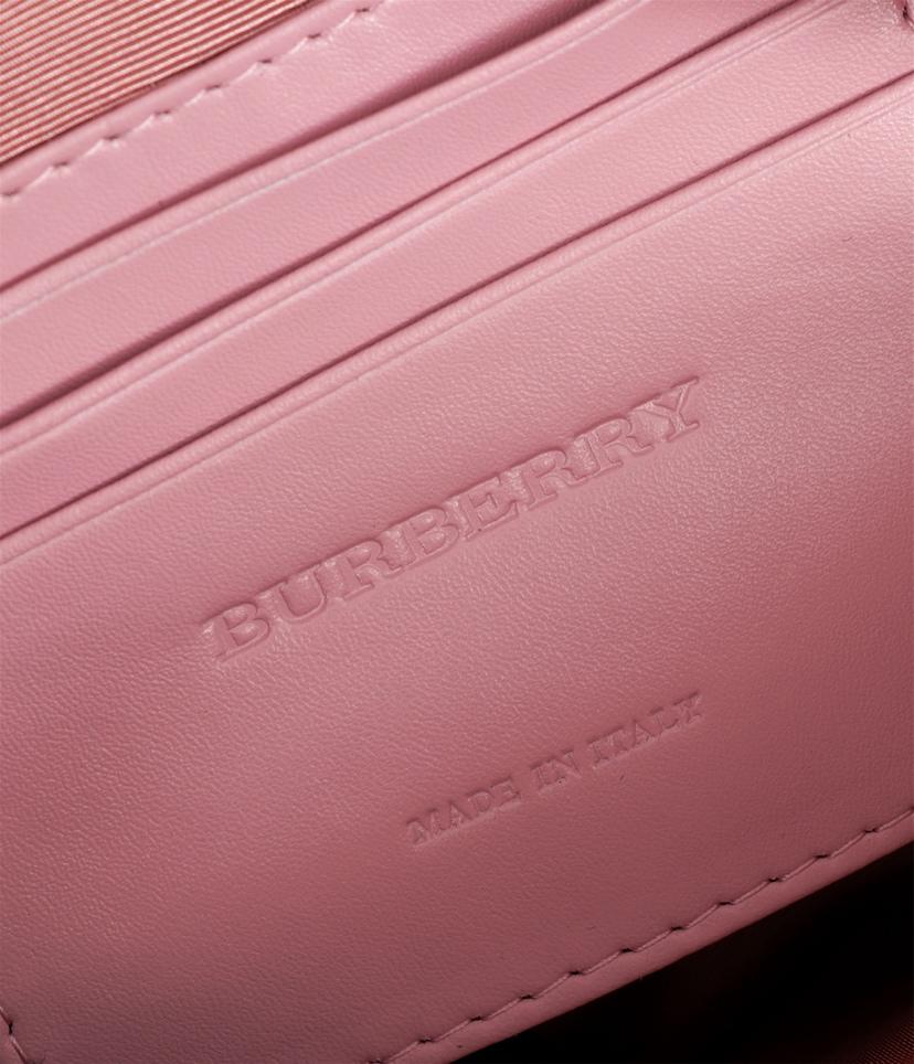 Fake Burberry The 1983 Check Link Camera Bag Calf Leather Pink