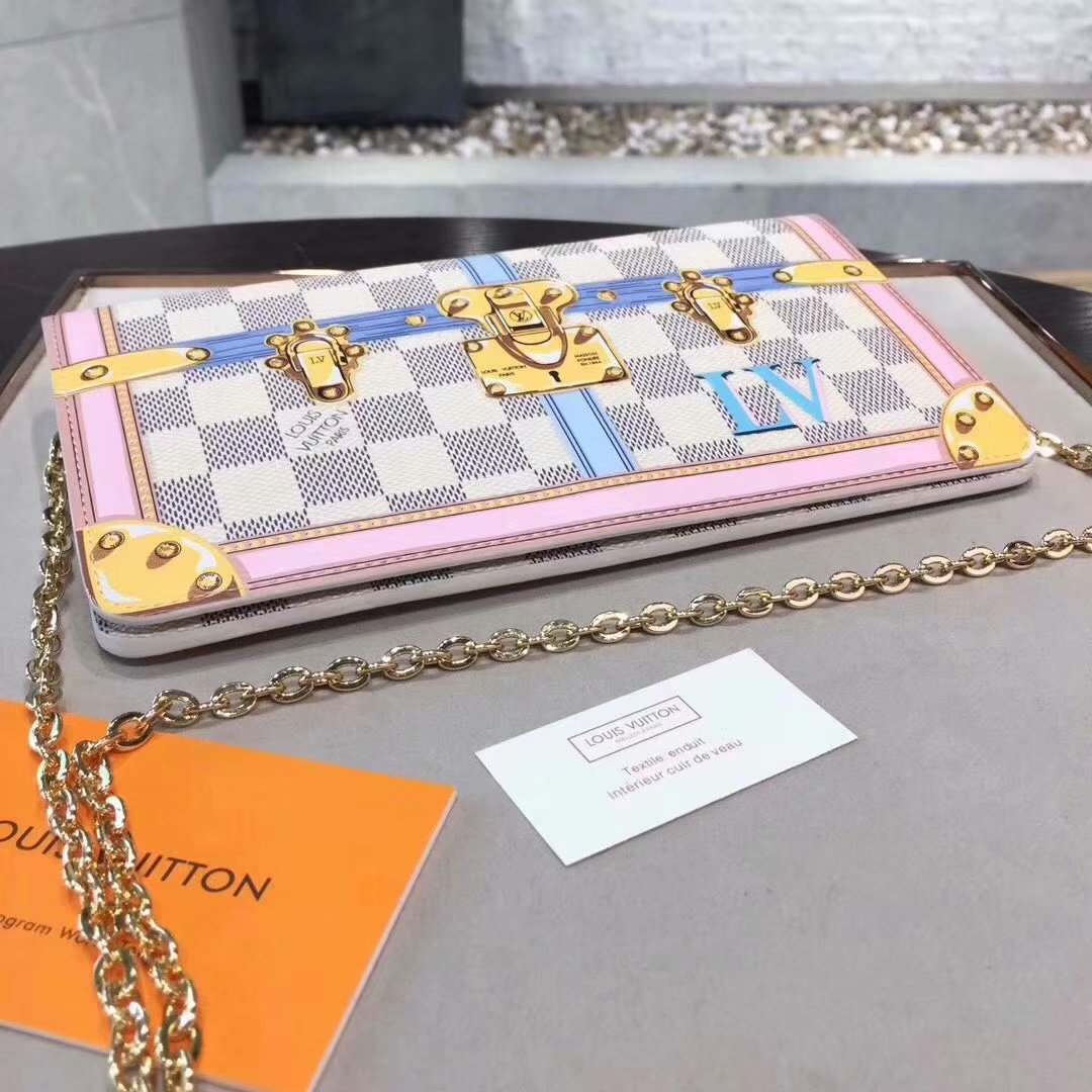 Fake Louis Vuitton LU WOC Women Chain Shoulder Bag