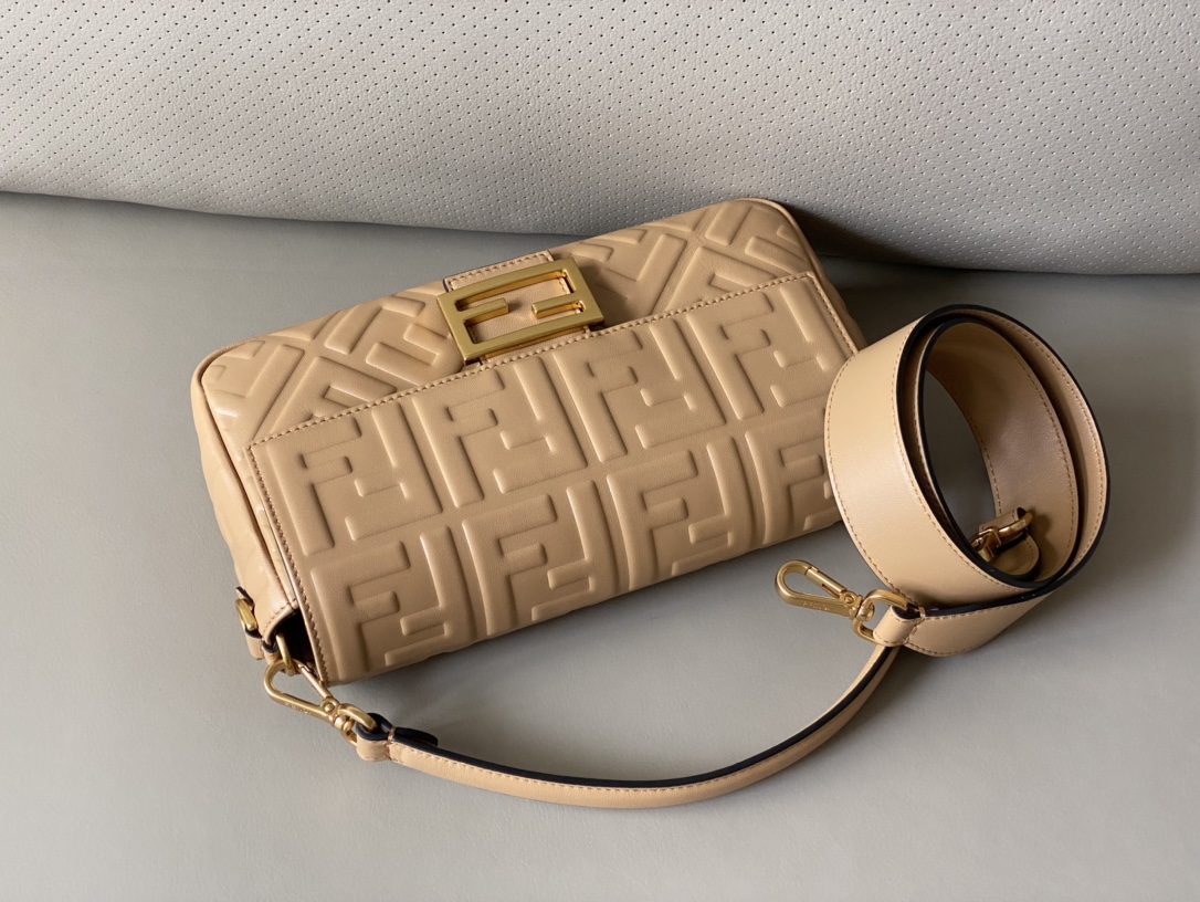 Fendi Baguette Caramel Nappa Leather Bag