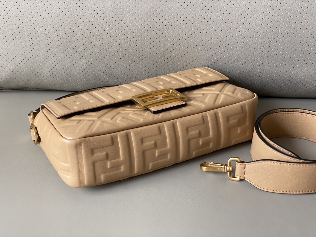 Fendi Baguette Caramel Nappa Leather Bag