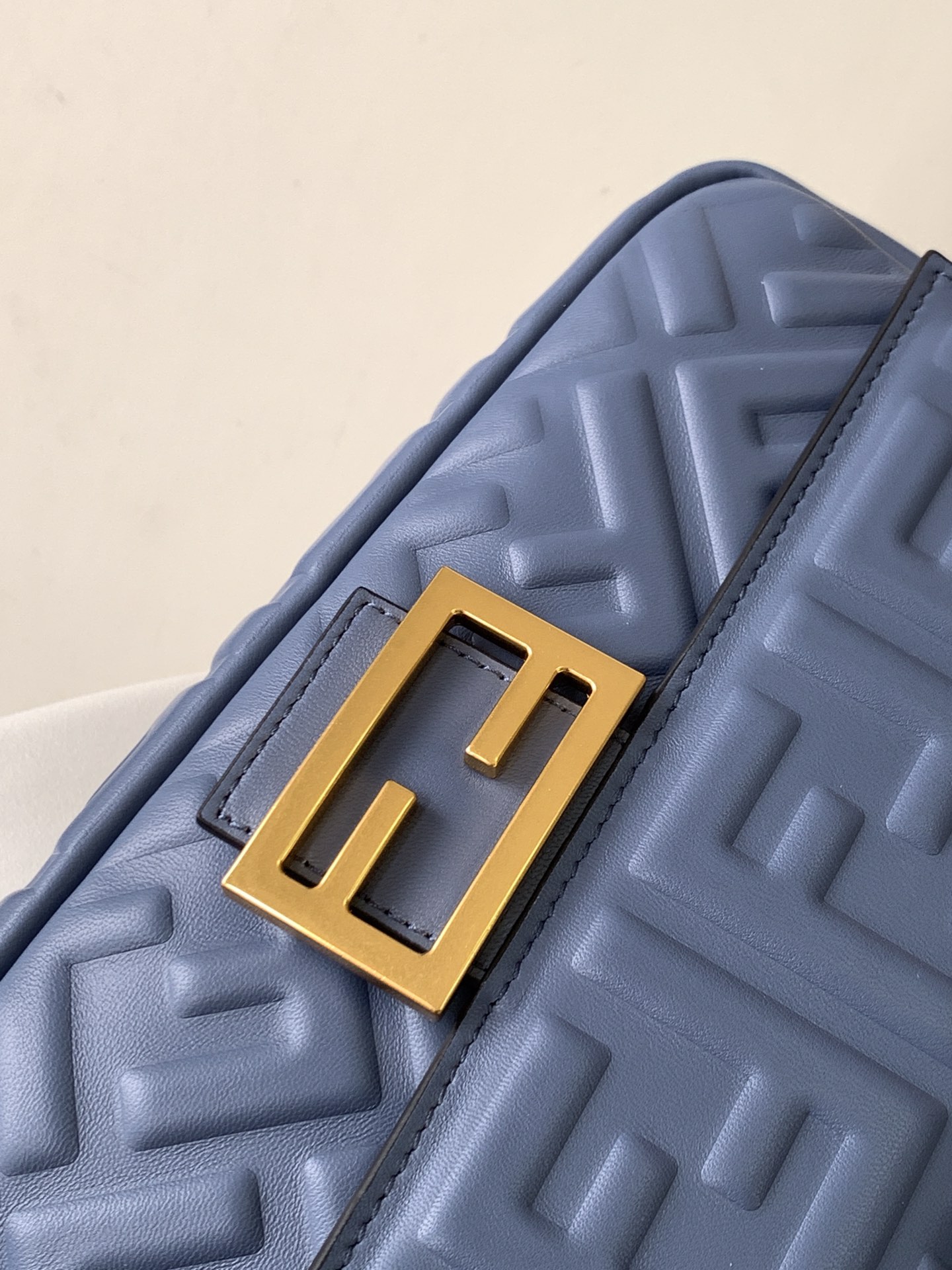 Fendi Baguette Nappa Leather Bag in Blue