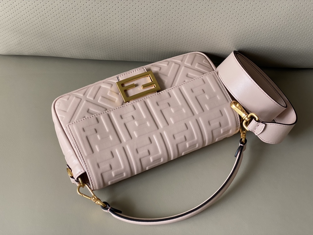 Fendi Baguette Pink Nappa Leather Bag