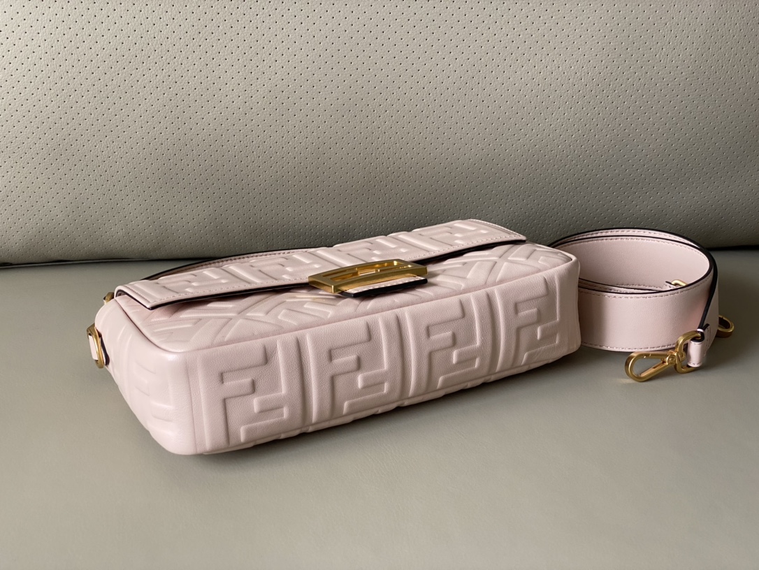 Fendi Baguette Pink Nappa Leather Bag