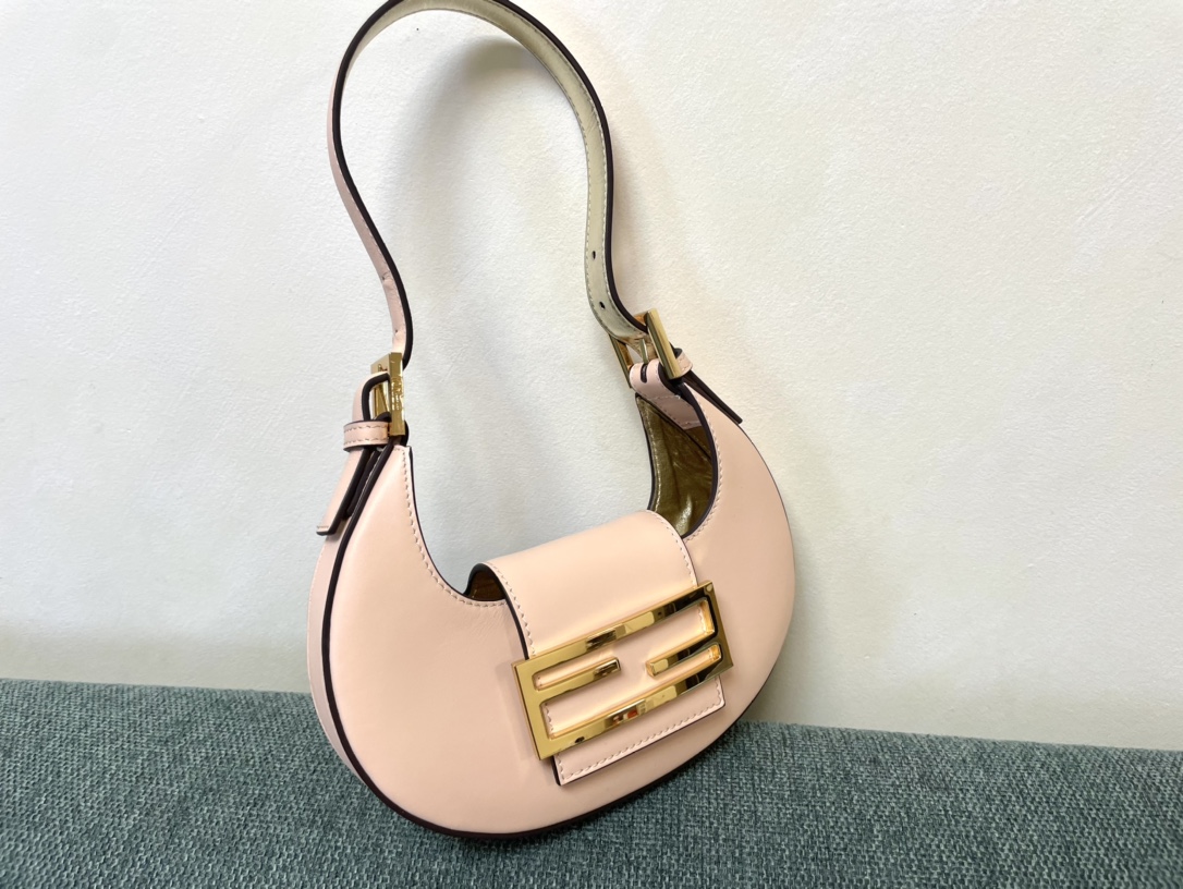 Fendi Fendi Cookie Pink Leather Mini Bag