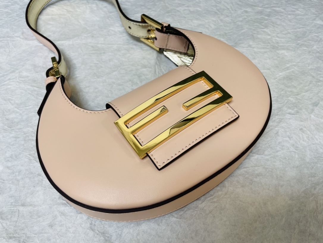 Fendi Fendi Cookie Pink Leather Mini Bag