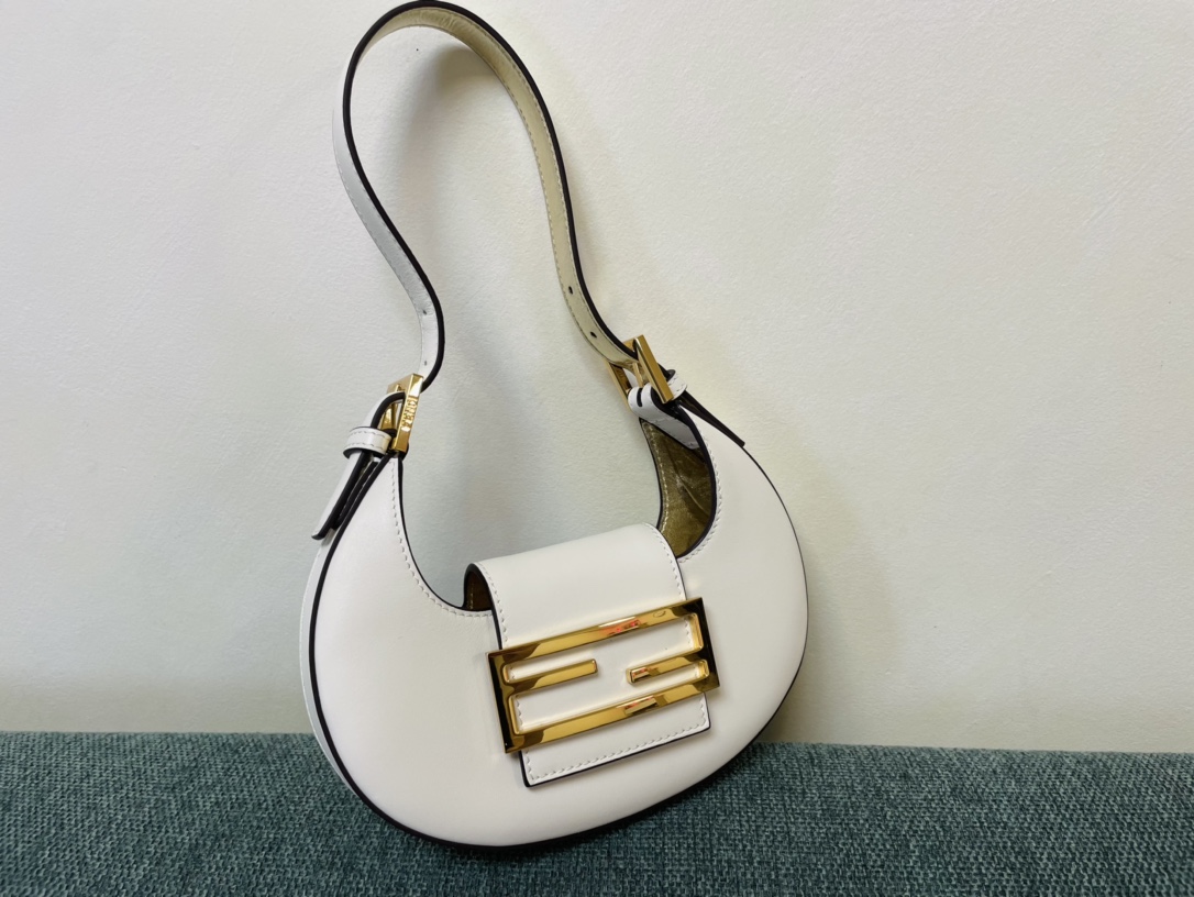 Fendi Fendi Cookie White Leather Mini Bag